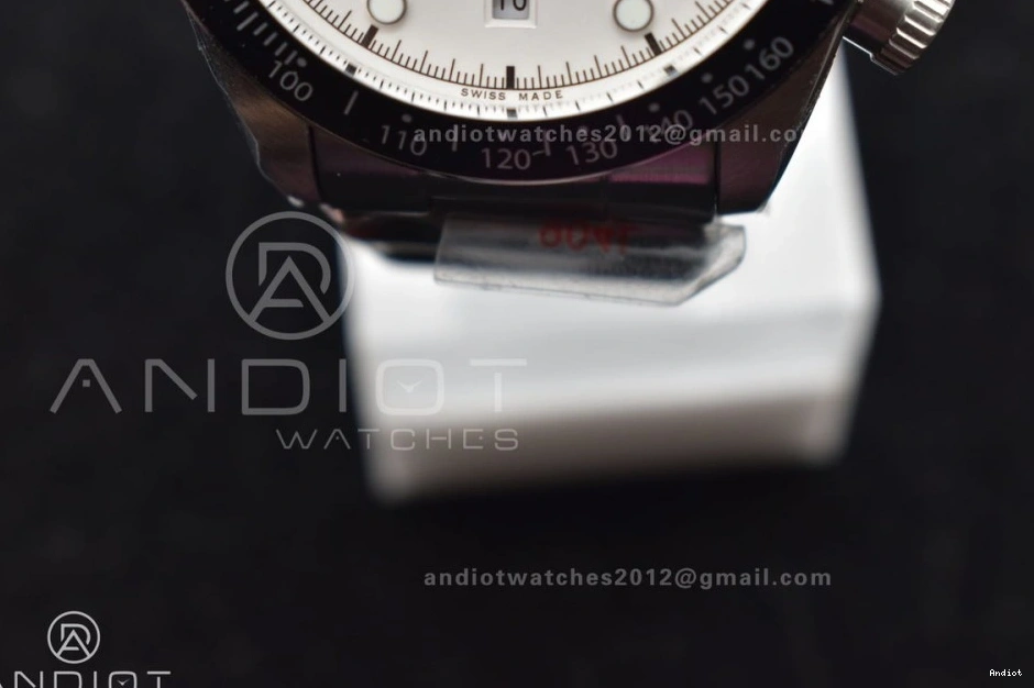 Dial Edition Black Chrono Bracelet White SS Best on SS 1:1 Bay TWS A7750 1104